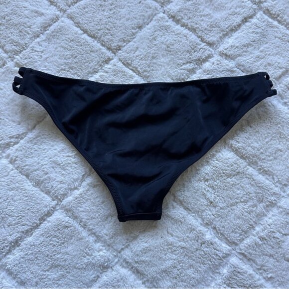 Victoria's Secret | Black "The Strappy Cheeky" Bikini Bottoms | Size Medium - Picture 4 of 7